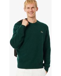 Lacoste - Carded Wool Crew Neck Sweater - Lyst