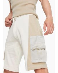 Calvin Klein - Jeans Shorts Monogram Jersey Elasticated Cotton Summer Shorts - Lyst