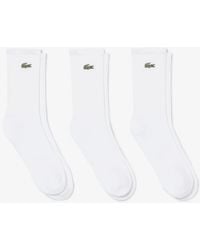 Lacoste - 3-Pack Long Ribbed Socks - Lyst