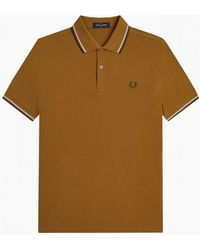 Fred Perry - Dark Caramel Polo Shirt - Lyst