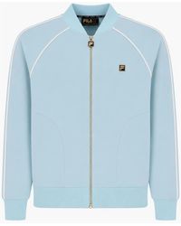 Fila - Fella Velour Track Top Jacket Sterling/Coconut Milk - Lyst