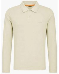 BOSS - Interlock Long Sleeved Polo Shirt - Lyst