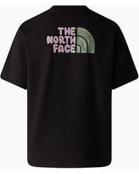 The North Face - T Shirts Bubble Logo Relaxed Fit Crew Neck Summer Tee - Lyst
