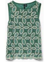 Vero Moda - Crew Neck Long Sleeve Blouse - Lyst