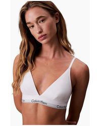 Calvin Klein - Icon Cotton Modal Unlined Triangle Bra - Lyst