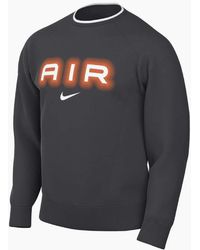 Nike - Air Crew Neck Fleece Dark Sweatshirt - Lyst