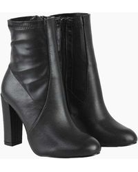 XY London - Ladies Margot Tassel Side Zip High Block Heel Ankle Boots - Lyst