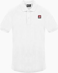 DIESEL - Small Patch Logo Off Bright Polo Shirt - Lyst
