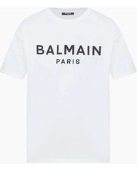 Balmain - Paris Bold Brand Logo T-Shirt - Lyst