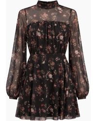 Ted Baker - Avetta Long Sleeve Floral Mesh Mini Dress - Lyst