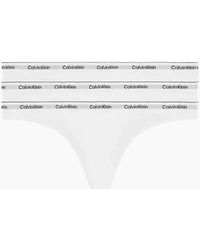 Calvin Klein - 3-Pack Modern Logo Thongs - Lyst