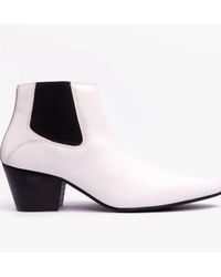 Club Cubano - Mccartney Cuban Heel Boots Leather - Lyst