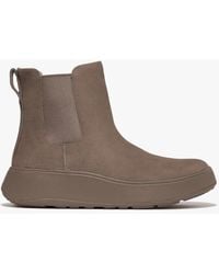 Fitflop - F-Mode Suede Flatform Chelsea Boots Minky - Lyst