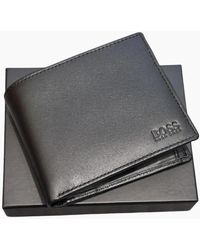 BOSS - Wallet Asolo Genuine Leather Wallet Bifold Credit Card Holder - Lyst