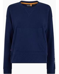 Timberland - Crew Neck Long Sleeve Kangaroo Pocket Sweatshirt - Lyst