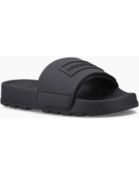 HUNTER - Core Embossed Slider Sandals - Lyst