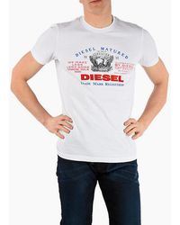 DIESEL - T Logys Hemd T Shirts Crew Neck Short Sleeve Casual Cotton Tee - Lyst