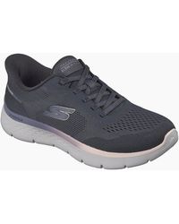 Skechers Go Walk - Flex Azriel Textile Charcoal Textile/Trim Trainers - Lyst
