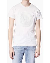 DIESEL - T Diego Sk T Shirt Cotton Crew Neck Casual Summer Short Sleeve Tee - Lyst