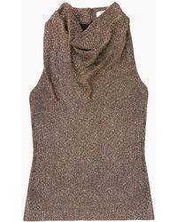 Ro&zo - Sparkle Jersey Cowl Top - Lyst