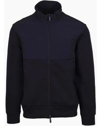 ARMANI EXCHANGE - Full Zip Sweatshirt Deep - Lyst