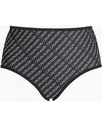 Calvin Klein - High Waist Swim Bikini, Core Diagonal Logo - Lyst