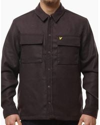 Lyle & Scott - Lyle & Scott Plain Sediment Overshirt Jacket - Lyst