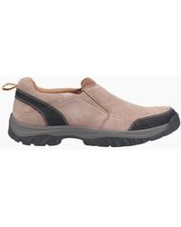 Cotswold - Boxwell Memory Foam Slip On Shoes Tan - Lyst