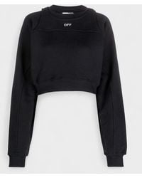 Off-White c/o Virgil Abloh - Off Stamp Round Crop Crewneck - Lyst