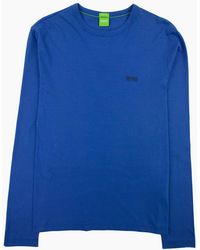 BOSS - Small Logo Long Sleeve Togn Elec - Lyst