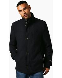 MAINE - Wool Blend Funnel Neck Jacket - Lyst