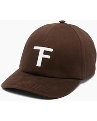 Tom Ford - Canvas + Smooth Leather Cap - Lyst
