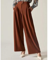 James Lakeland - Rust Wide Leg Suit Trousers - Lyst