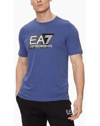 Armani - Ea7 3Dpt81 T Shirt Emporio Short Sleeve Casual Cotton Tee Top - Lyst