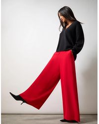 Ro&zo - Crepe Wide Leg Trouser - Lyst