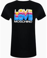 Love Moschino - Layered Logo T-Shirt - Lyst