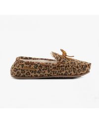 Hush Puppies - Allie Suede Moccasin Slippers Leopard - Lyst