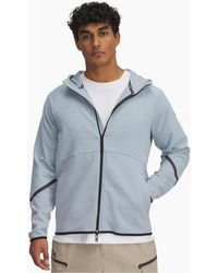 Under Armour - Unstoppable Hooded Full Zipper Textured Zipped Pocket Jacket - Lyst