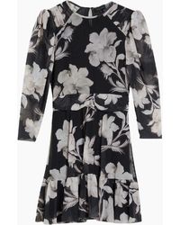 Ted Baker - Carmel Gathered Shoulder Mesh Mini Dress - Lyst