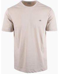 GANT - Reg Fit Shield T-Shirt Clay - Lyst