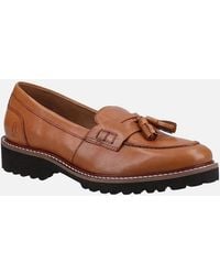 Hush Puppies - Ginny Leather Tan Loafers - Lyst