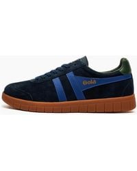 Gola - Classics Hurricane Suede Trainers Sapphire Evergreen Gum - Lyst