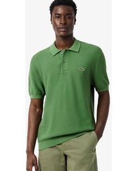 Lacoste - Classic Fit Knitted Polo Shirt - Lyst