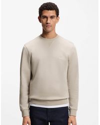 BOSS - Boss Westart Crew Neck Sweatshirt With Logo Patch - Lyst