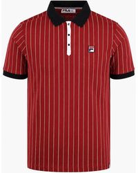 Fila - Bb1 Classic Striped Polo Shirt Sun Dried Tomato - Lyst