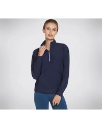 Skechers - Performance Goluxe Rib 1/4 Zip Polyester Pullover - Lyst