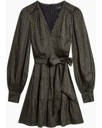 Ted Baker - Phoeba Printed Tiered Belted Mini Dress - Lyst