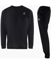 Aquascutum - Small Iconic Crest Crewneck Tracksuit Set - Lyst