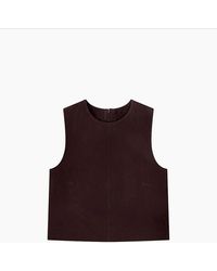 Ro&zo - Chocolate Suede Shell Top - Lyst