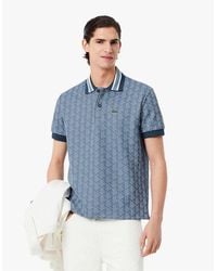Lacoste - Fit Monogram Jacquard Polo Shirt - Lyst